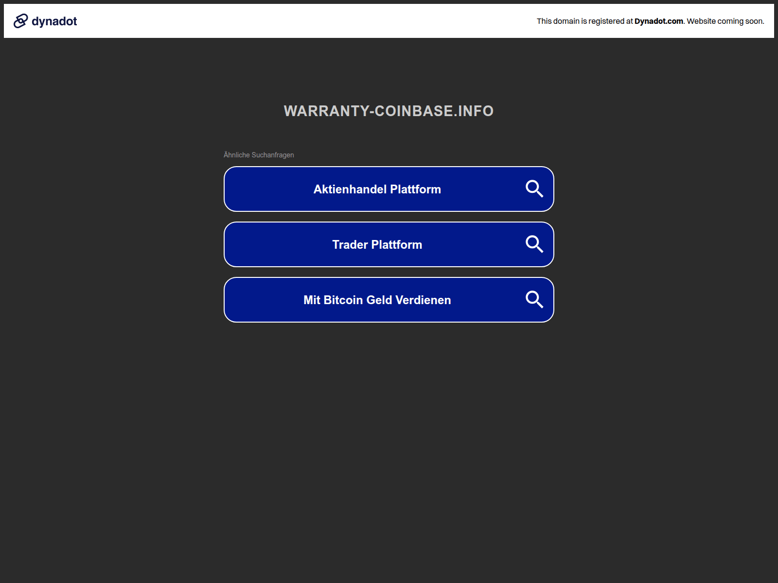 Screenshot of warranty-coinbase.info