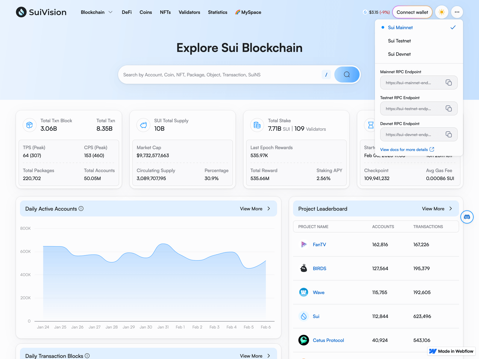Screenshot of suivision-xyz.webflow.io