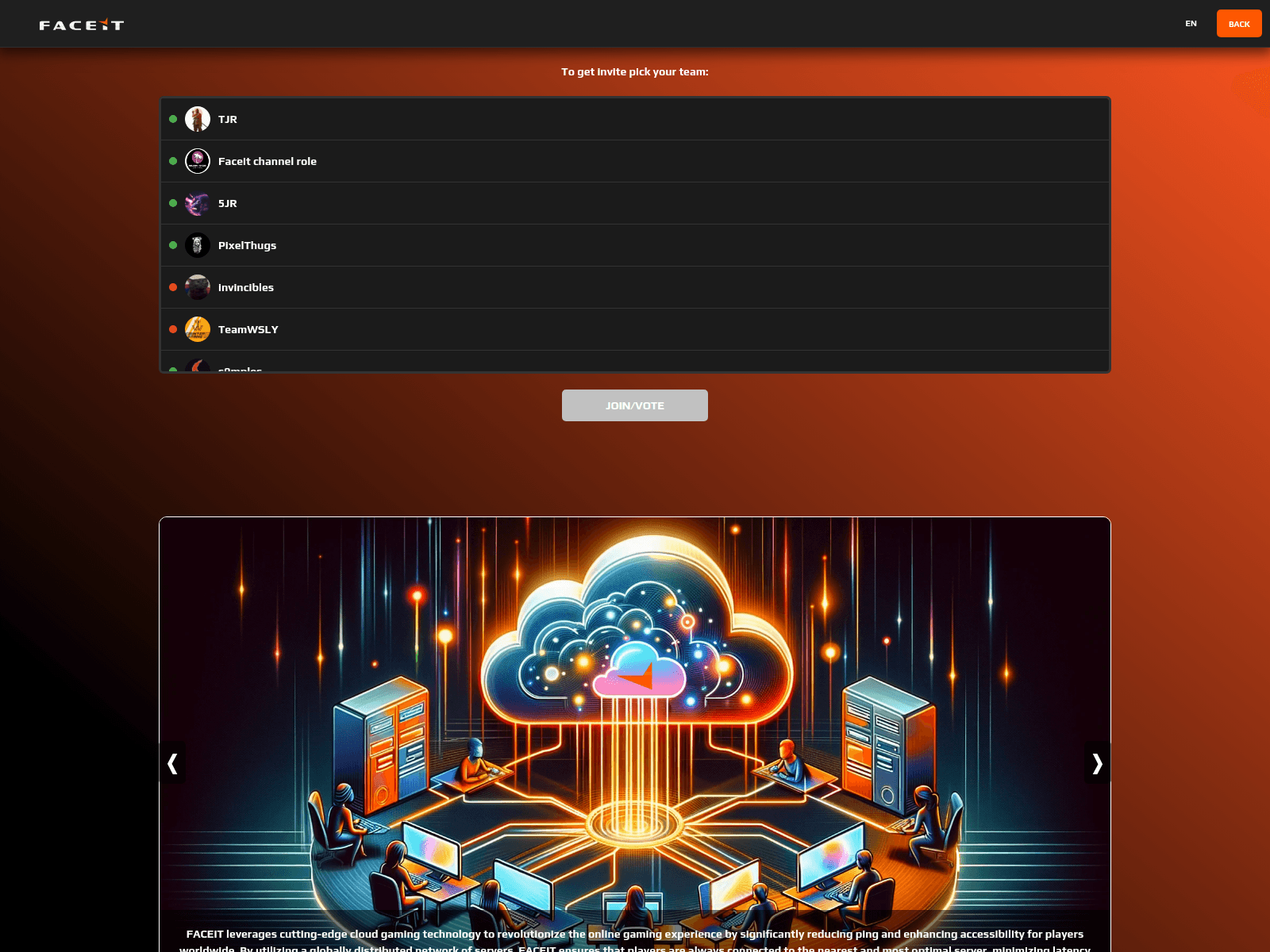 Screenshot of faceit.twich-legends-cup.com