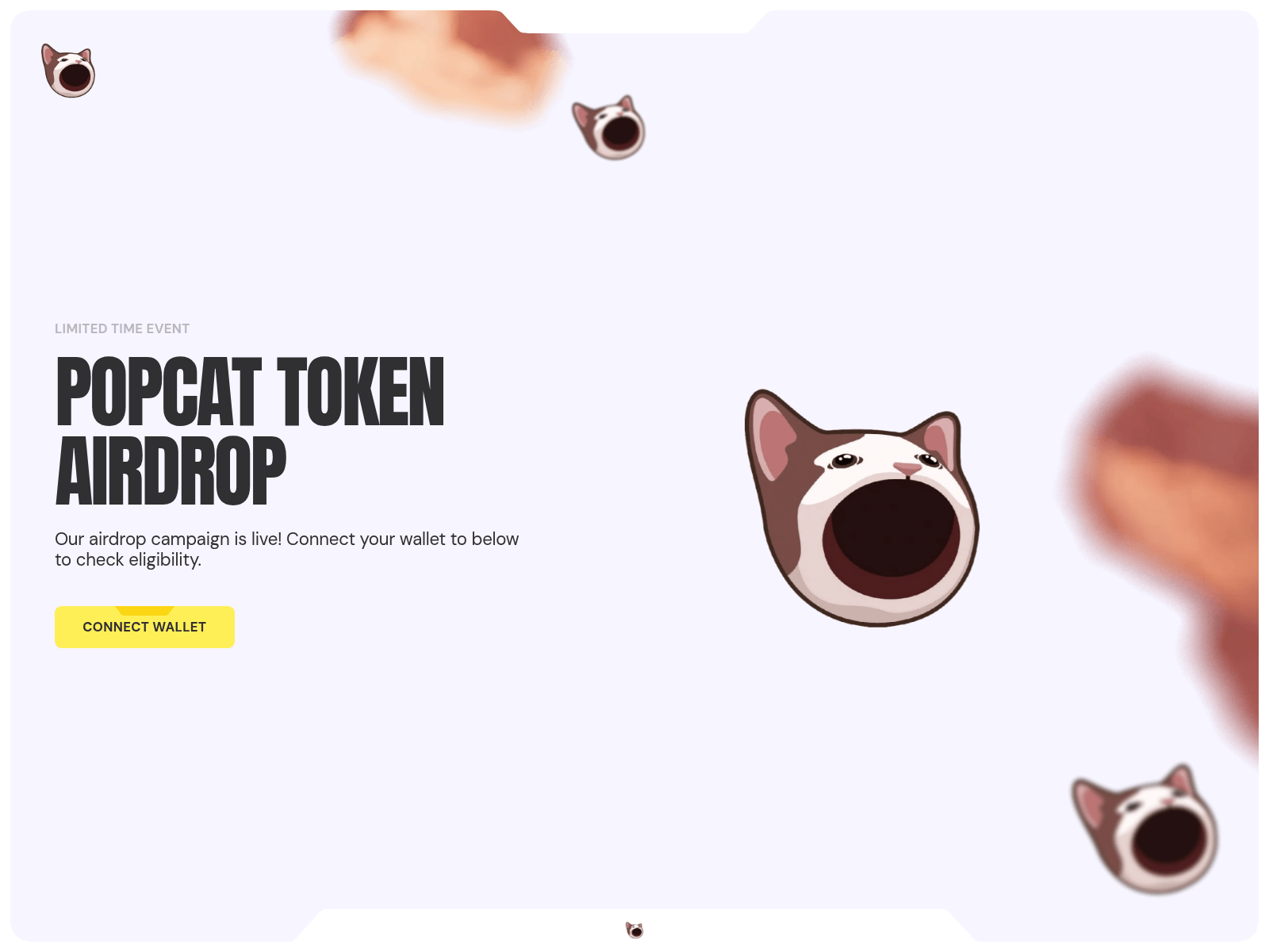 Screenshot of popcat.finance