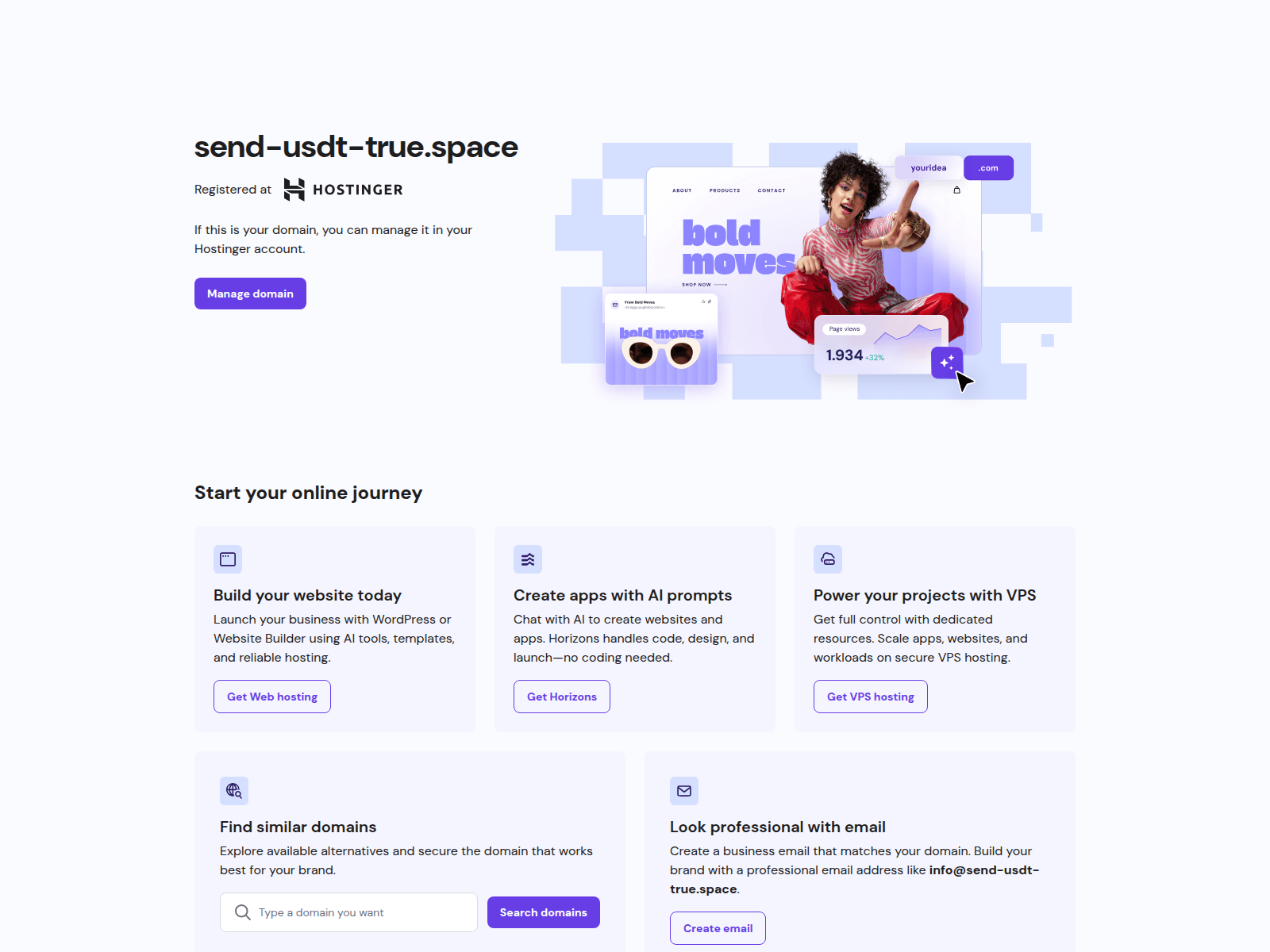 Screenshot of send-usdt-true.space