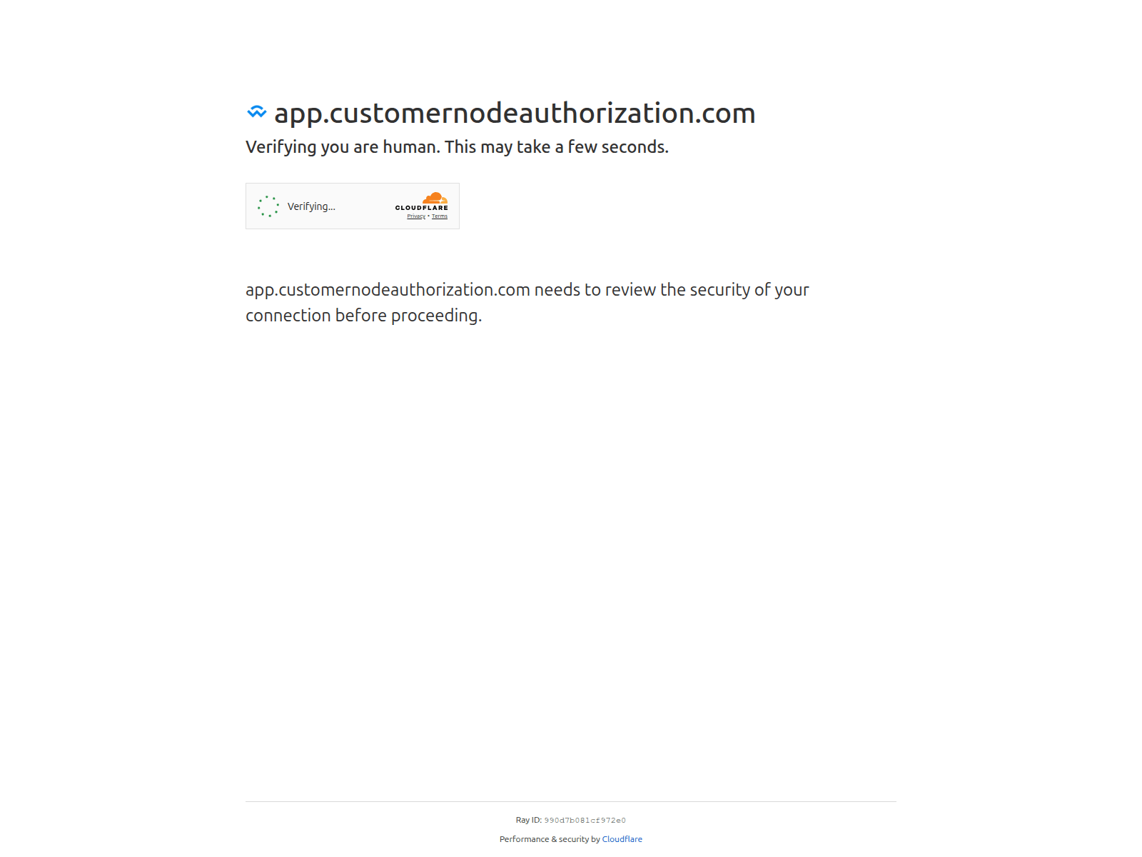 Screenshot of app.customernodeauthorization.com