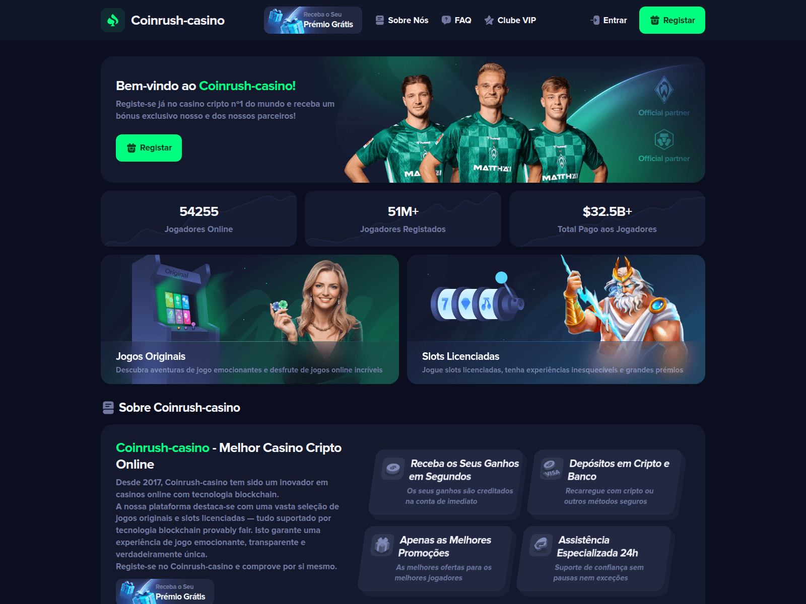 Screenshot of coinrush-casino.space