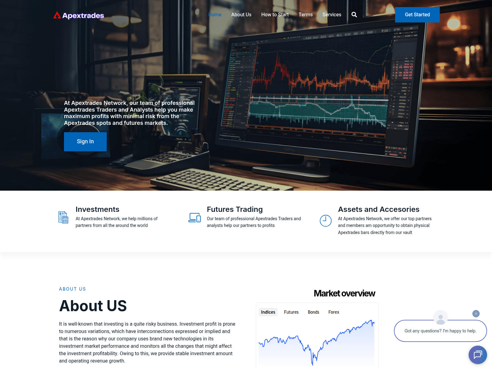 Screenshot of apextrades.org