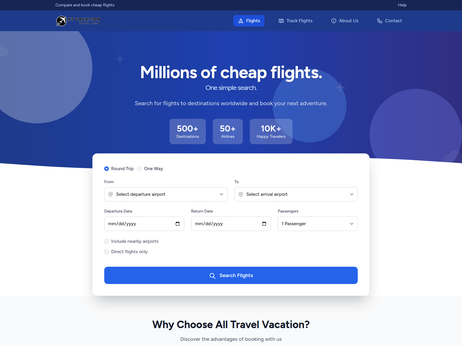 Screenshot of alltvacation.org