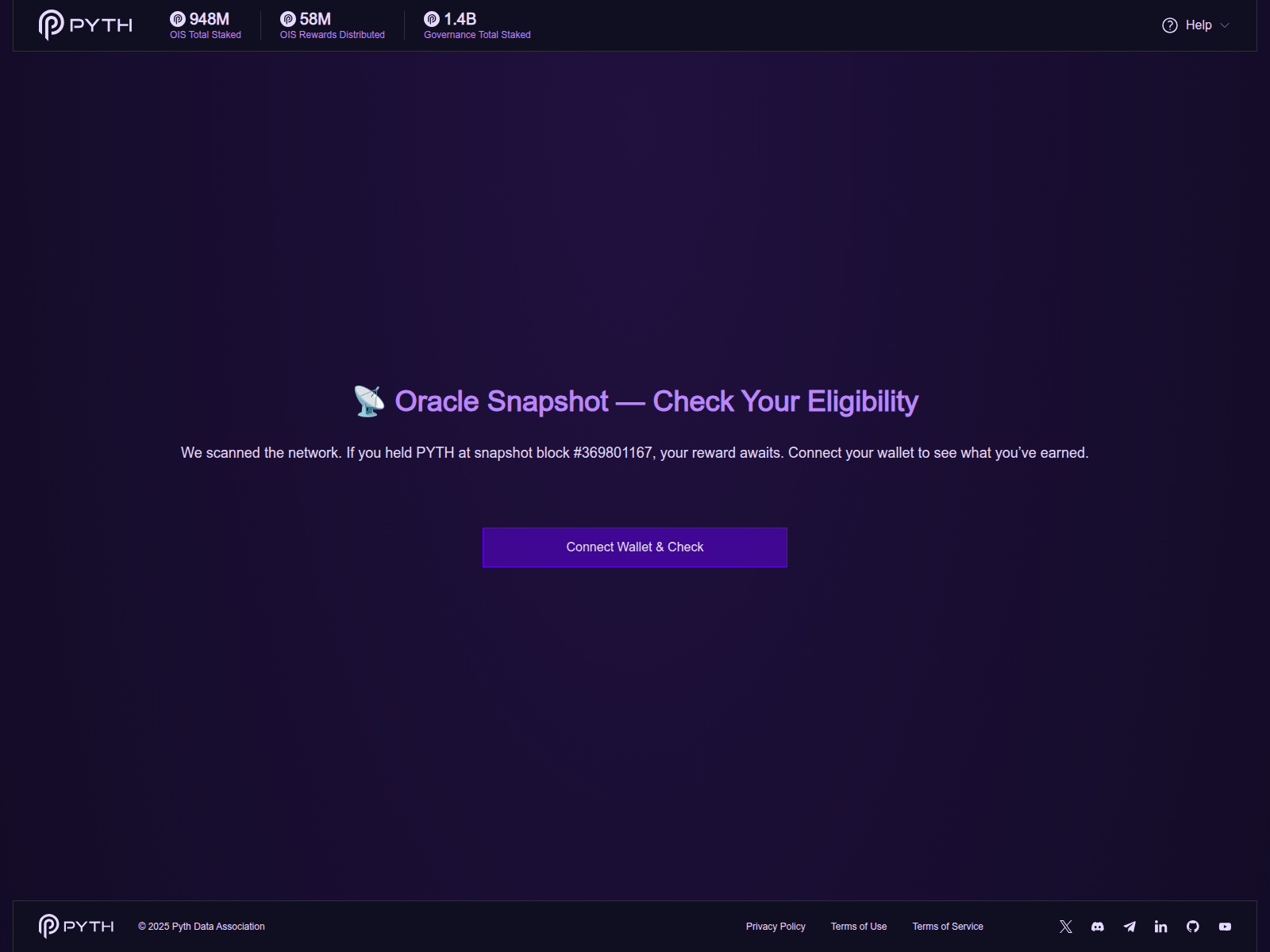 Screenshot of snapshot-pyth.network