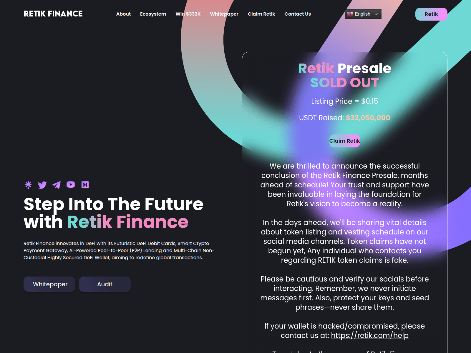 Screenshot of retikclaim.web.app
