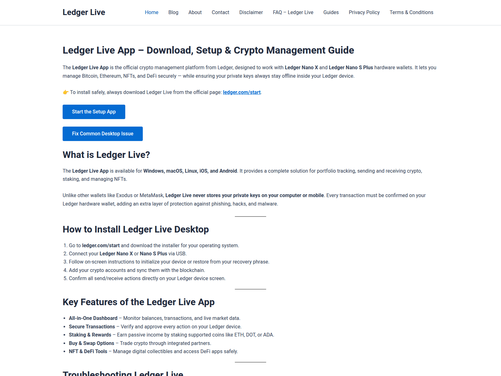 Screenshot of login-ledger.live