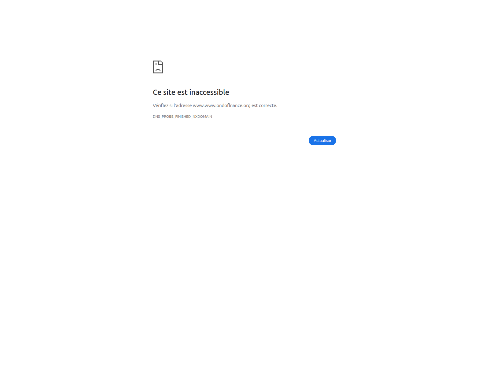 Screenshot of ondoflnance.org