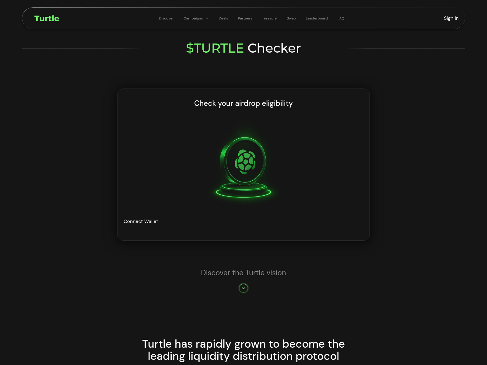 Screenshot of claim.turtle.best