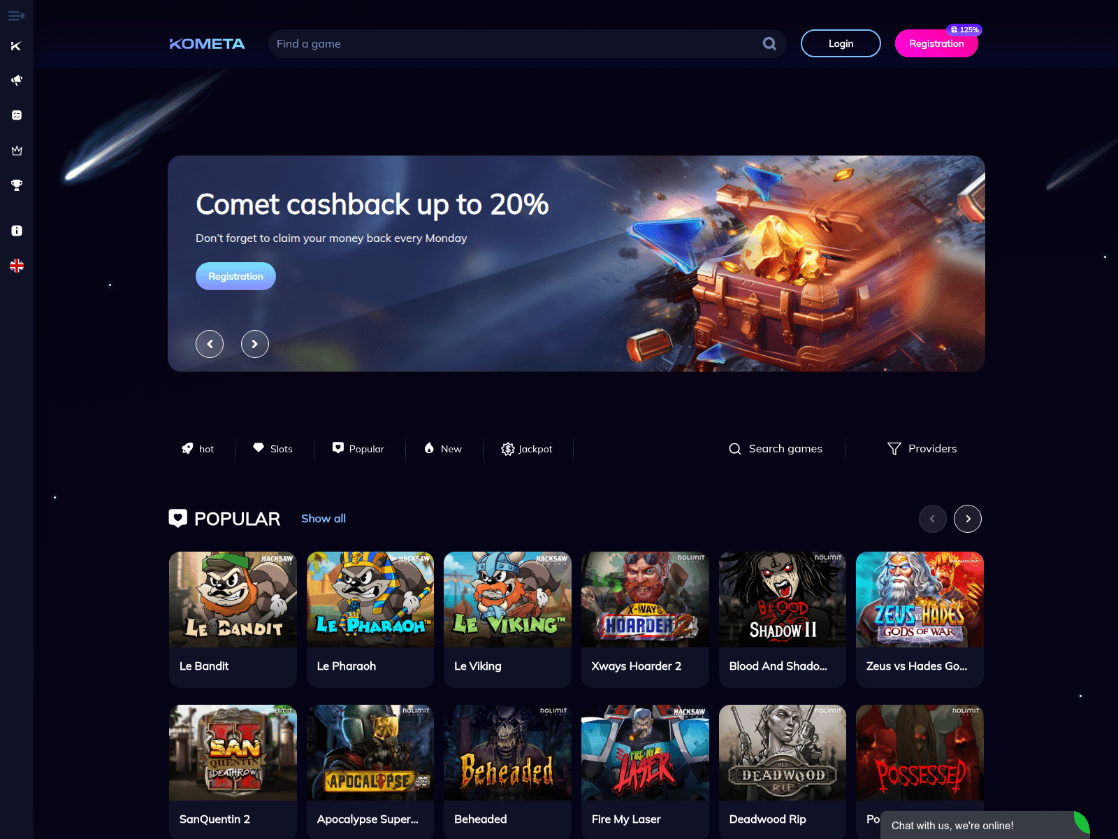 Screenshot of kometawinst.online