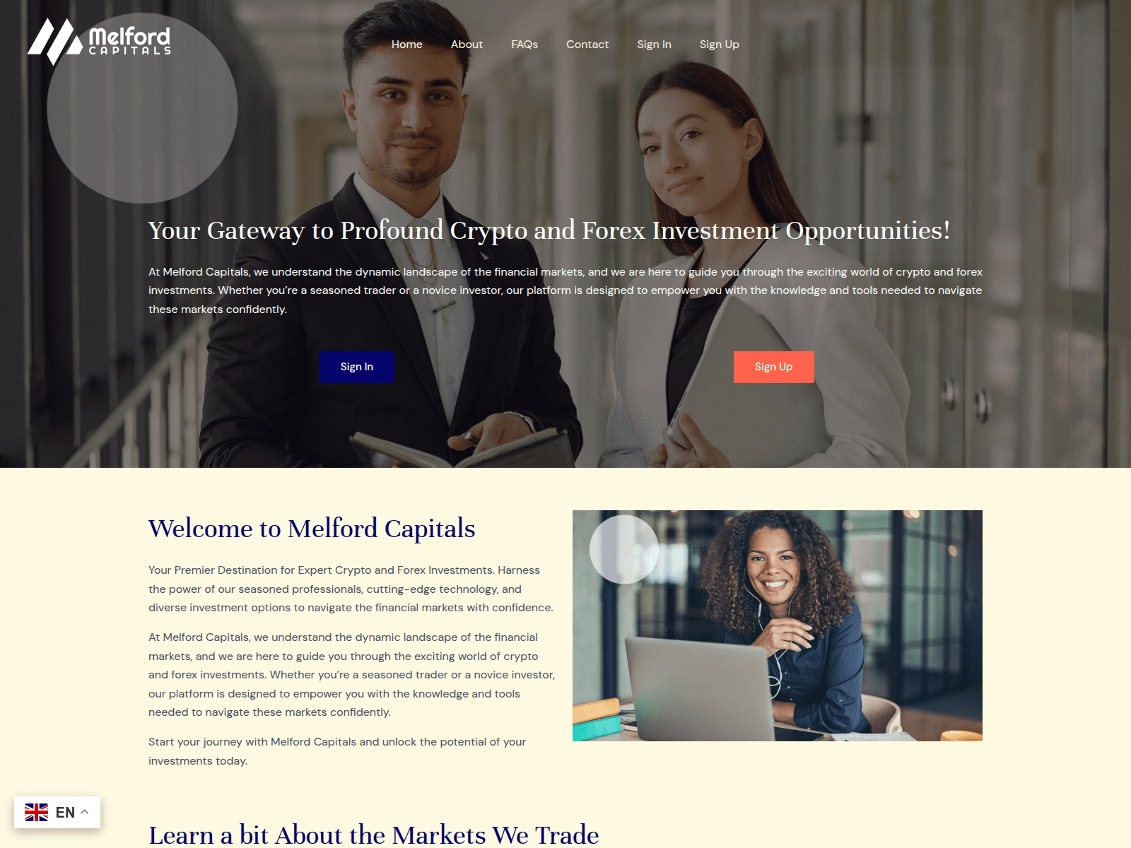 Screenshot of melford-capitals.org