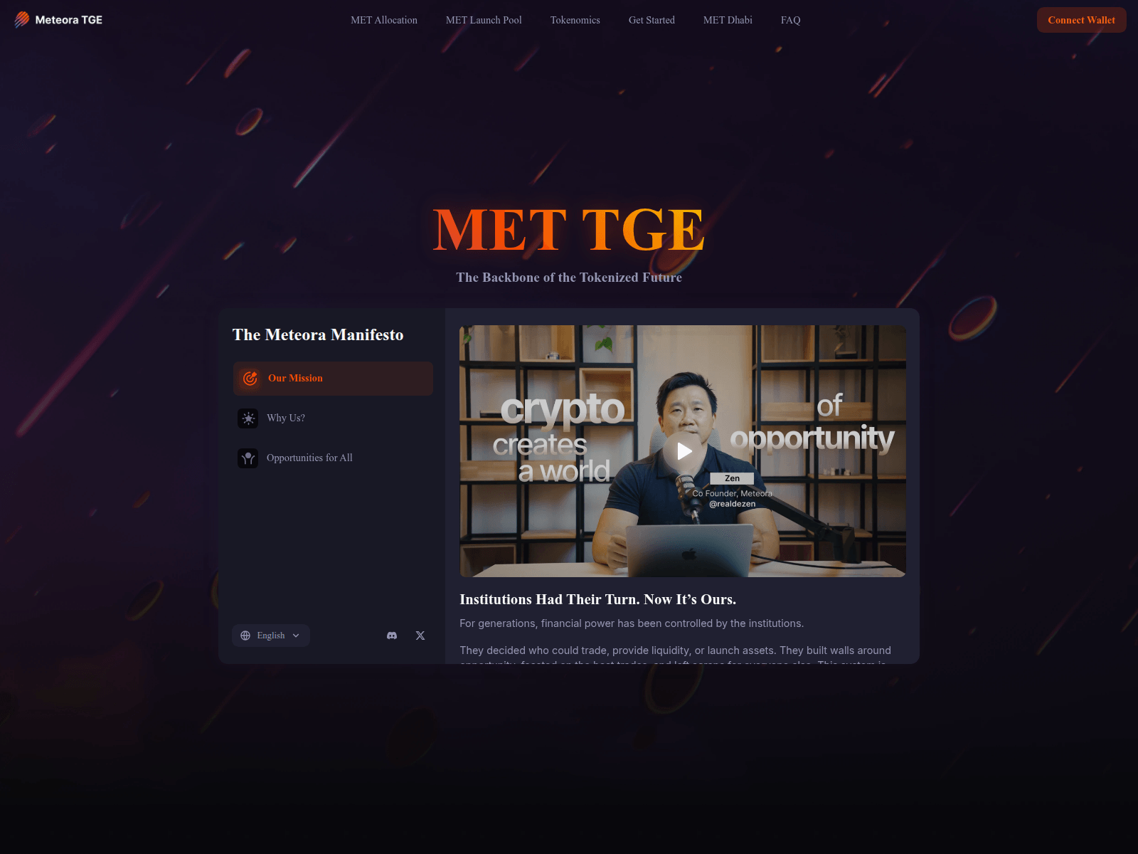 Screenshot of claim.meteoraggs.xyz