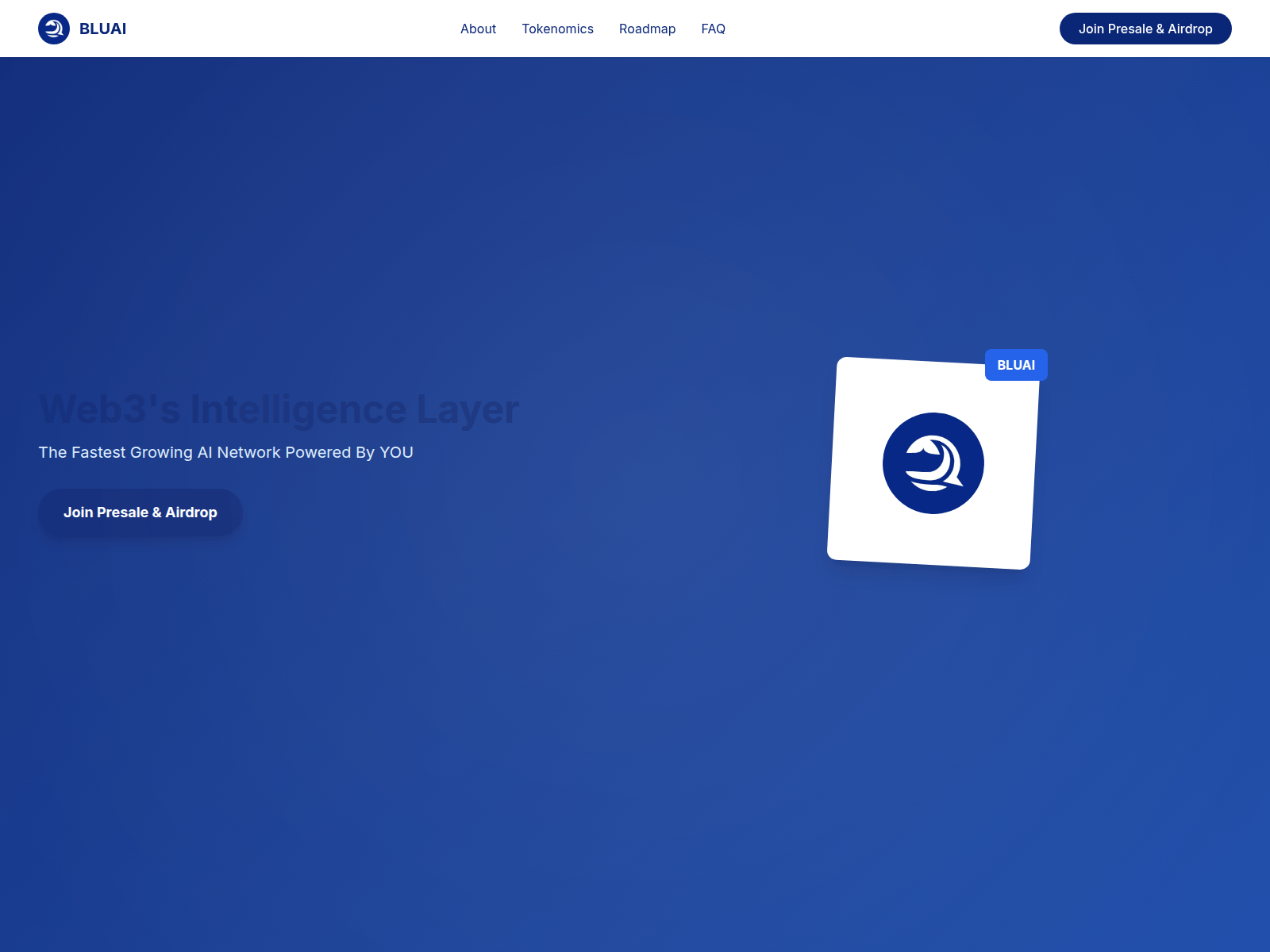 Screenshot of bluwhaleaitoken.xyz