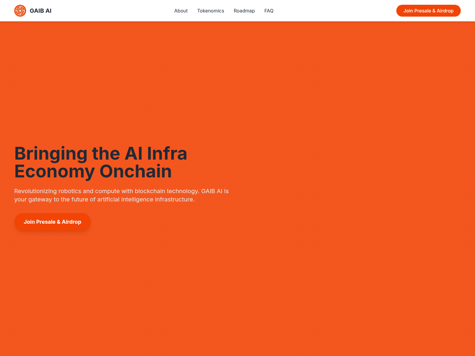 Screenshot of gaibtoken.xyz