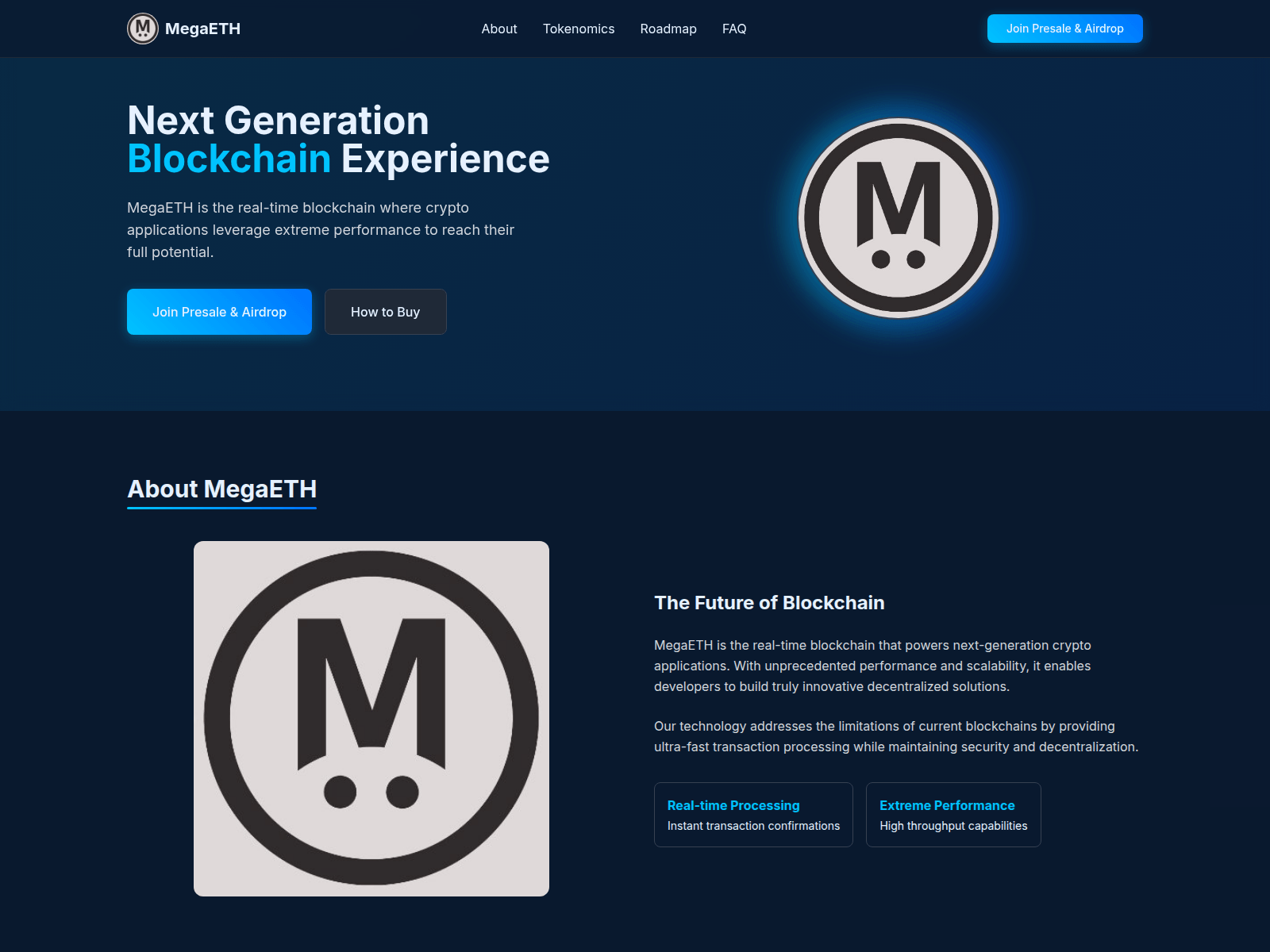 Screenshot of megaethtoken.xyz