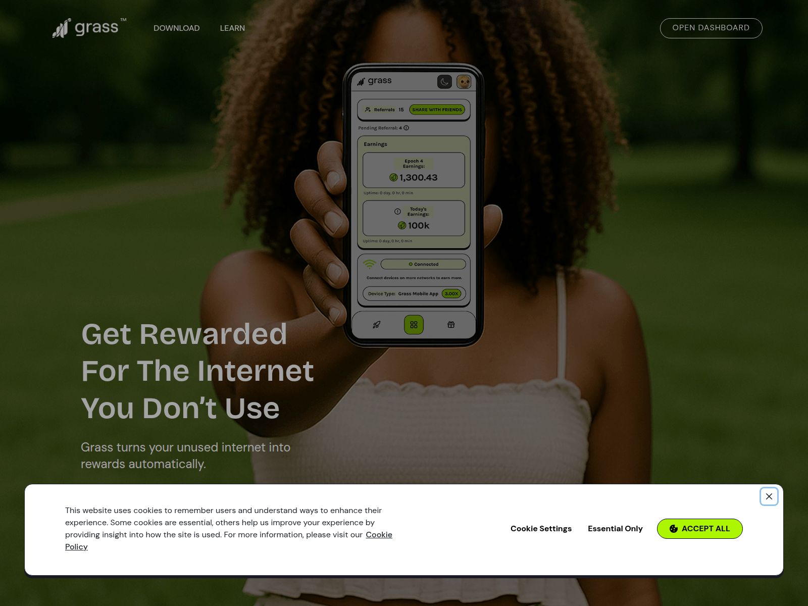 Screenshot of airdrop-grass.io