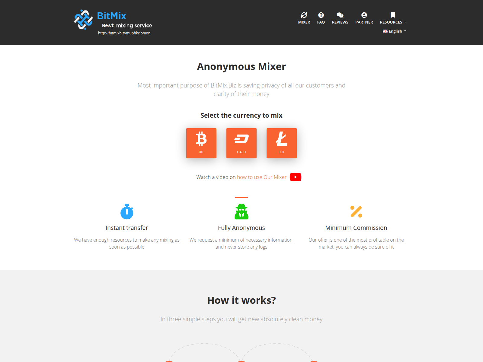 Screenshot of bit-mix.biz