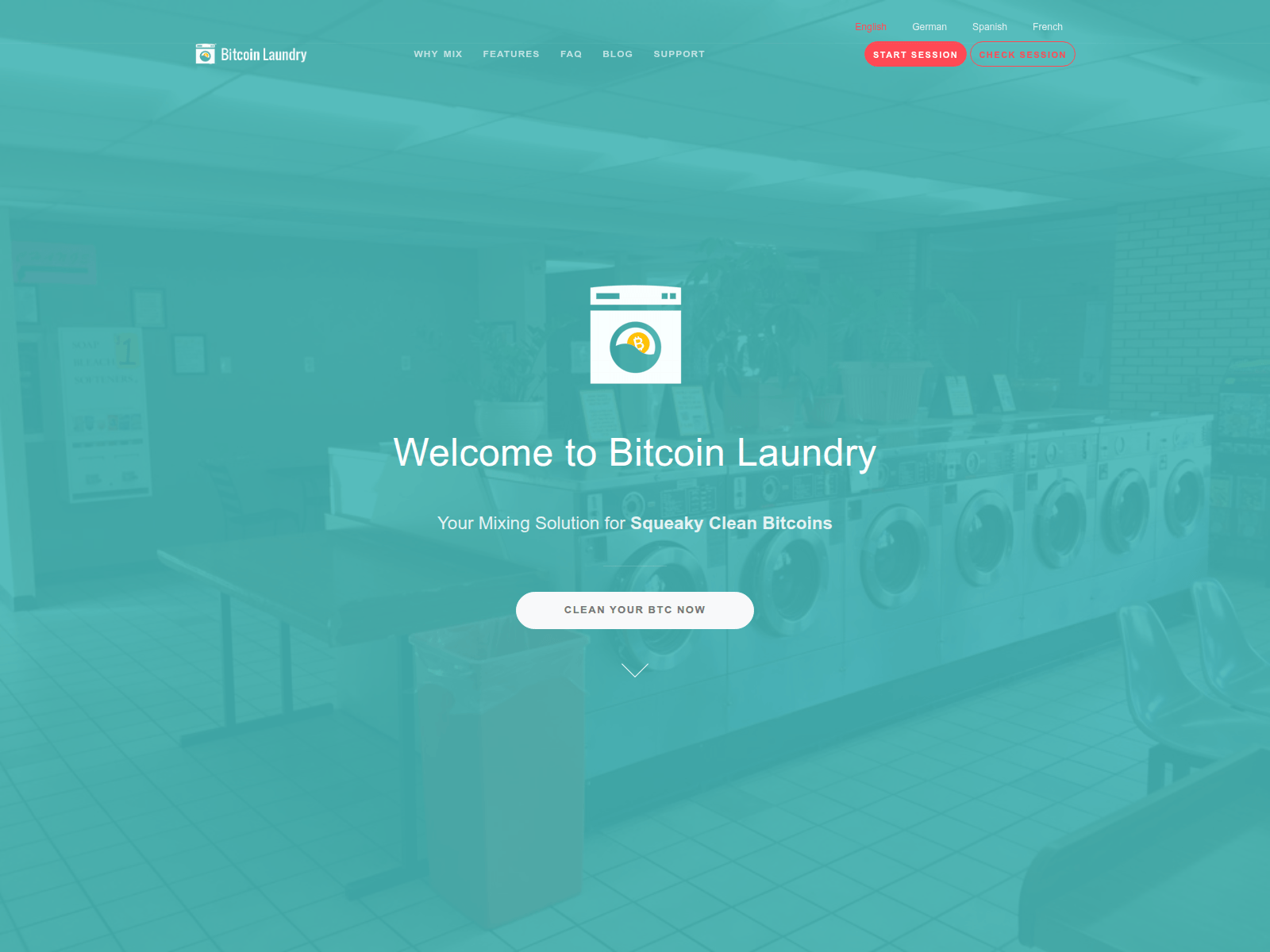 Screenshot of btc-laundry.org