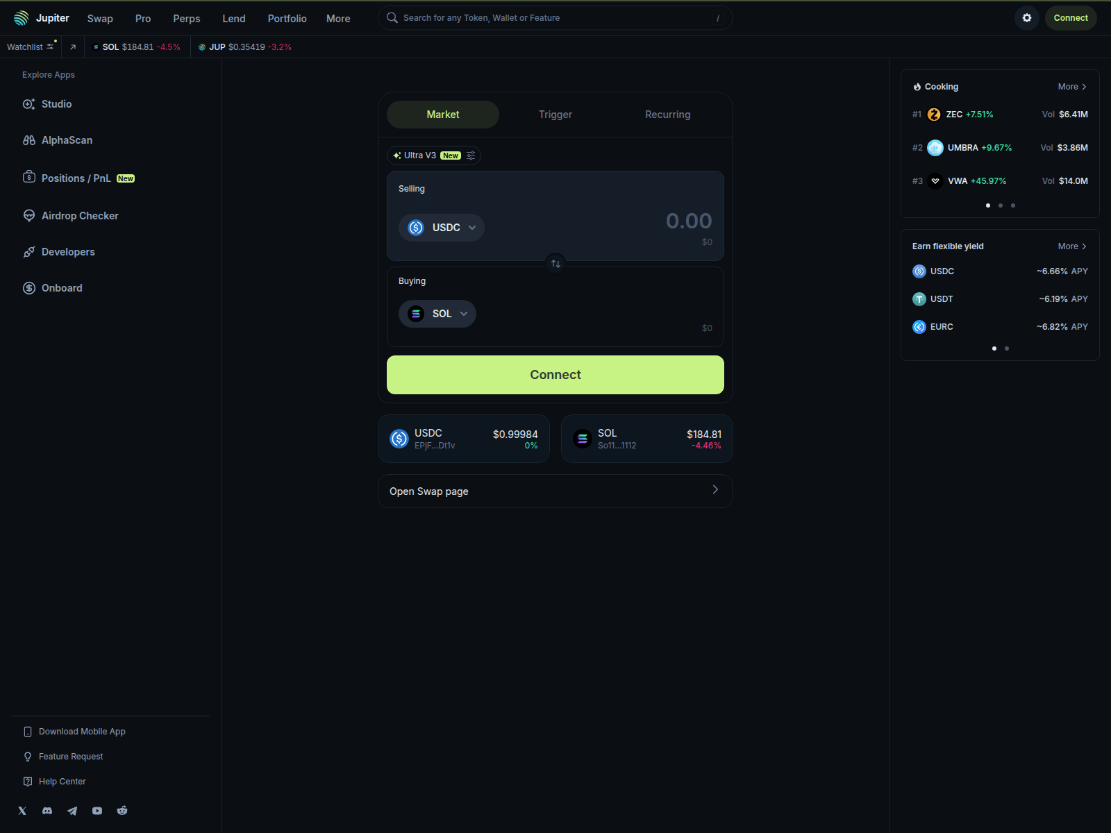 Screenshot of jup.ag-wallets-api-gateway-apps-portal.cloud
