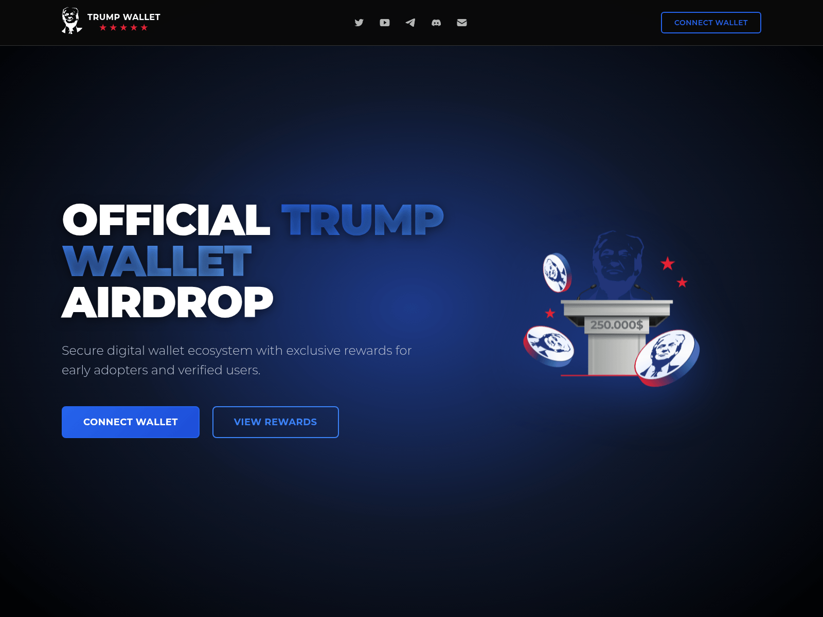 Screenshot of trump-wallet.fun