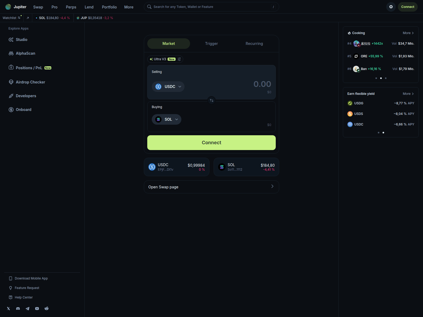 Screenshot of jup.ag-swap-service-gateway-prod.cloud