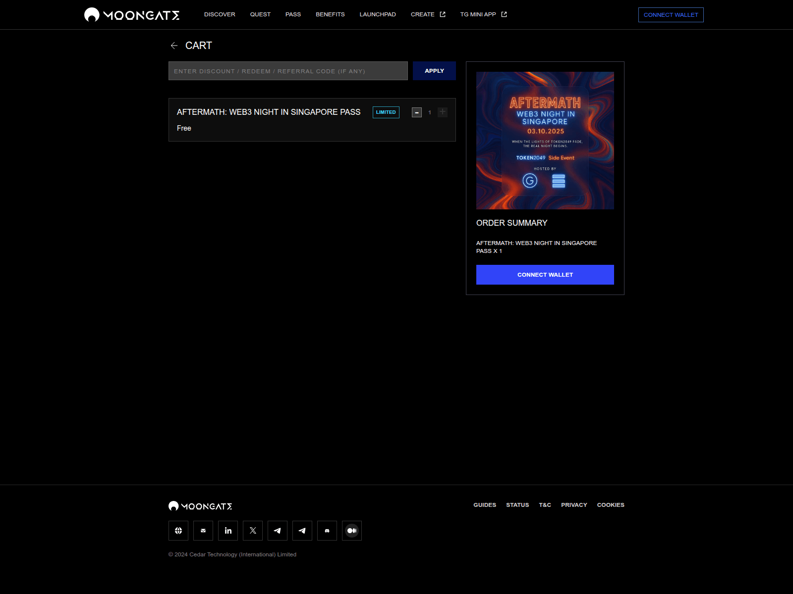 Screenshot of moongates.net