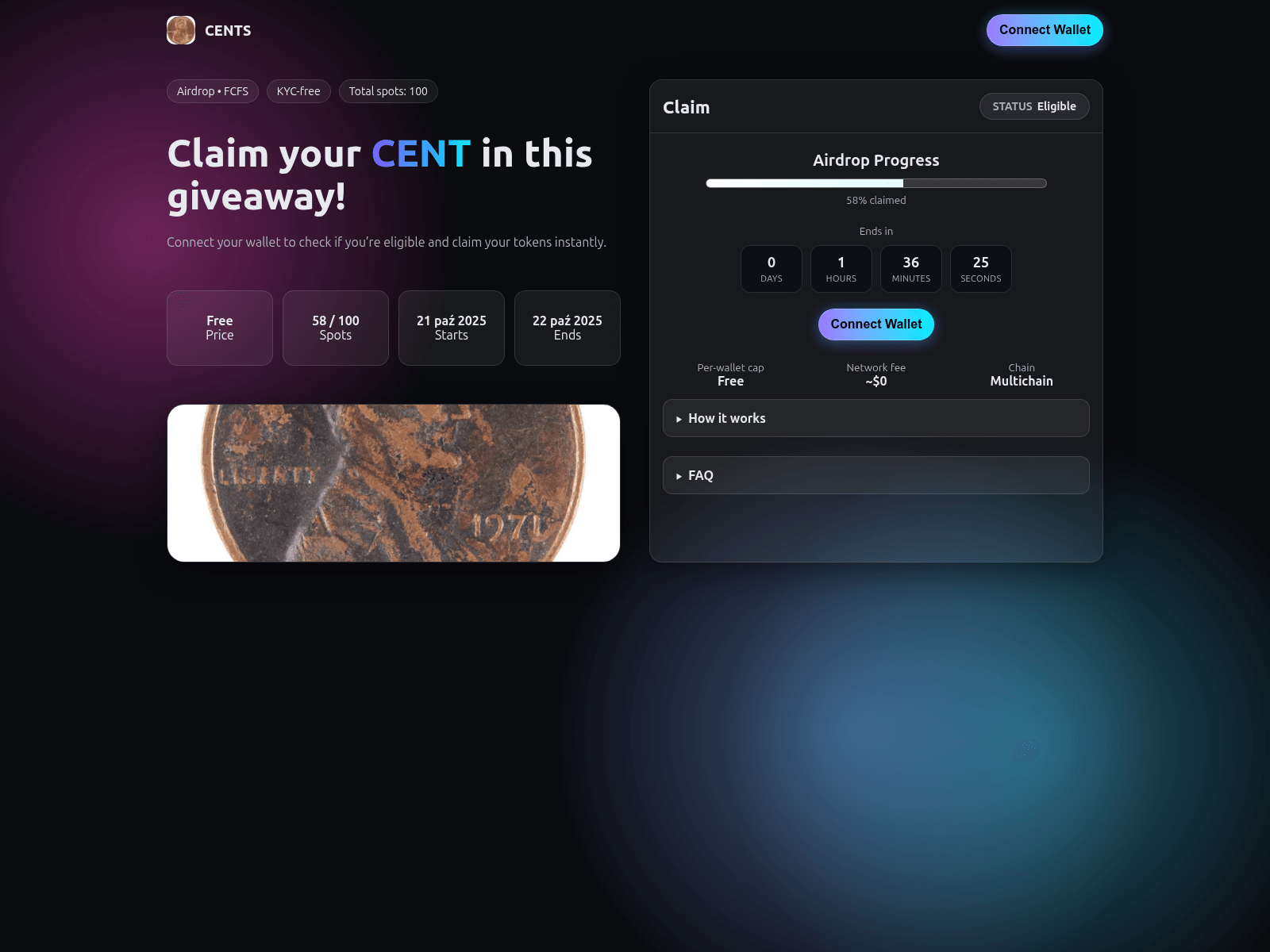 Screenshot of numismatists.live