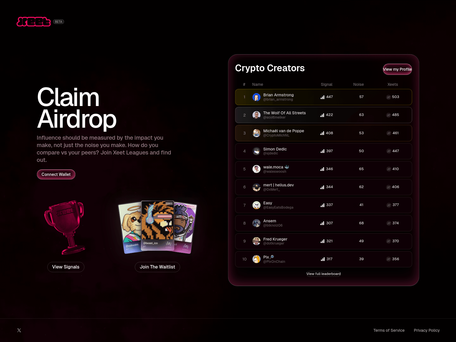 Screenshot of xeetsol.com