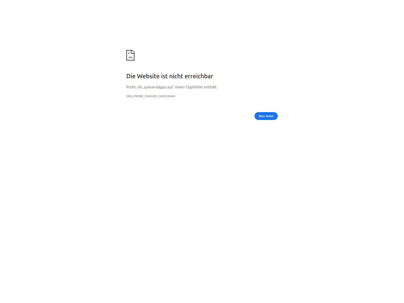 Screenshot of queue-dapps.xyz