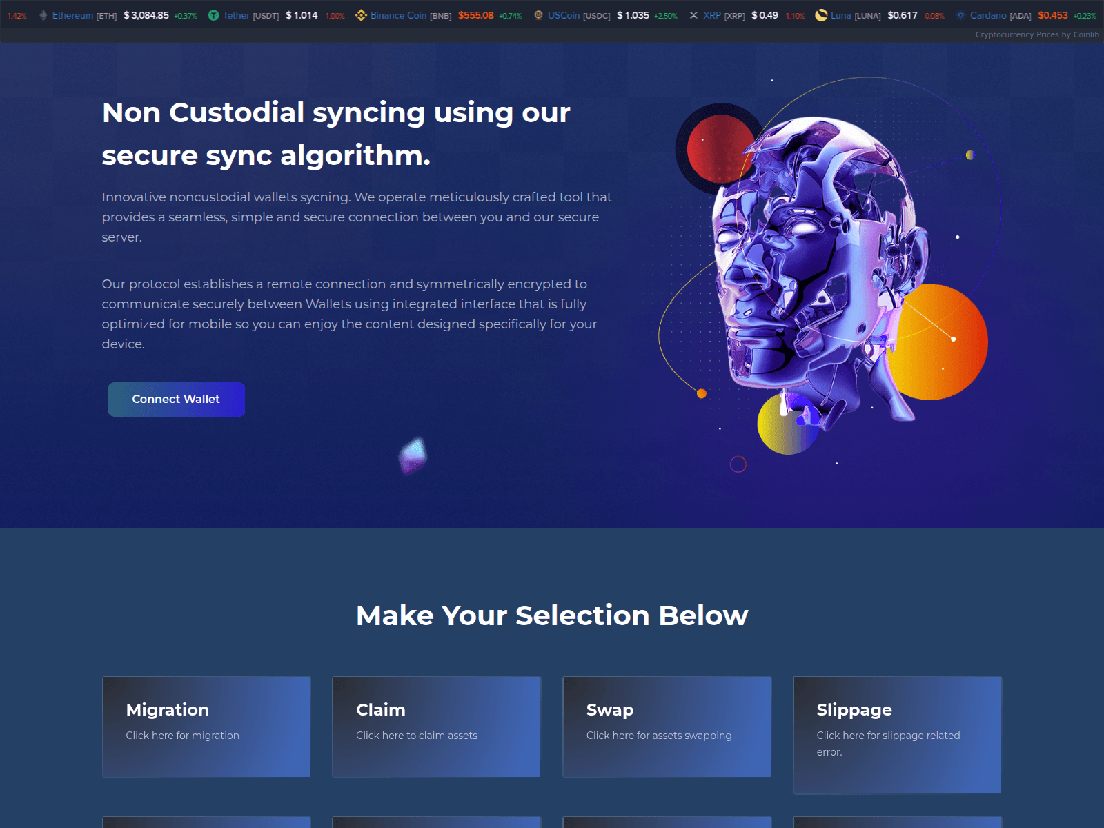 Screenshot of projectnetworkchain.com
