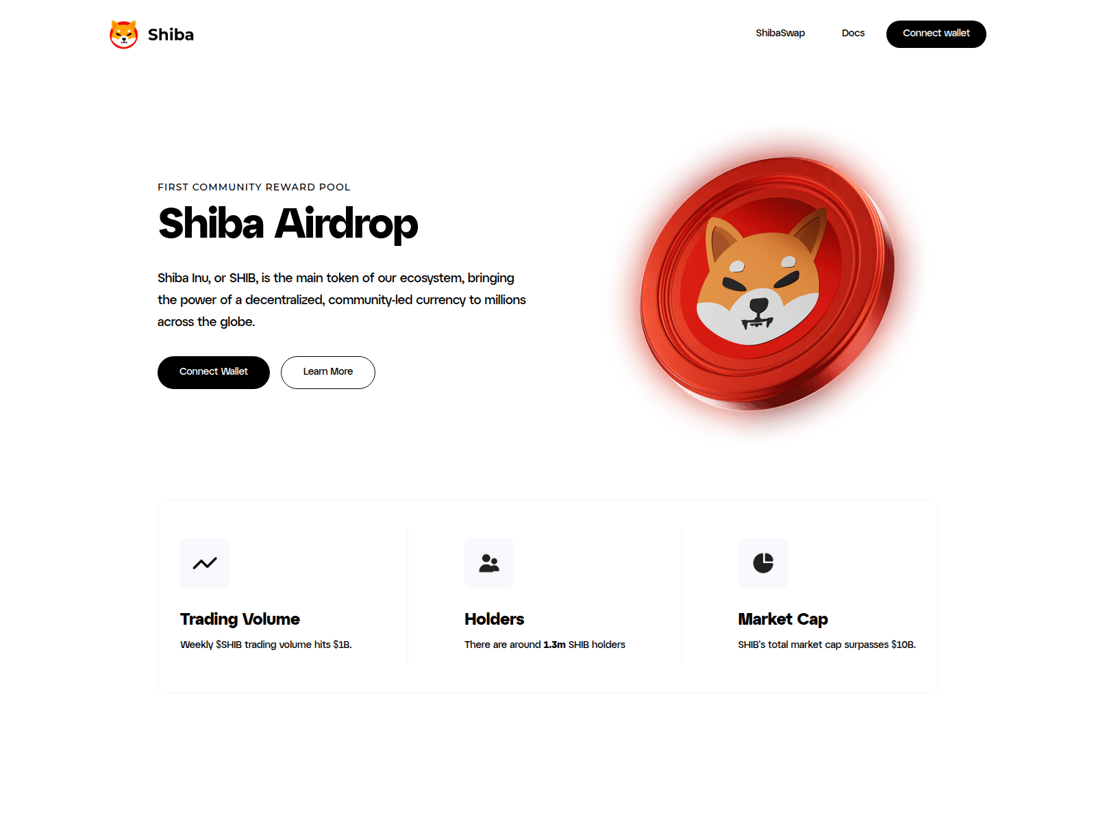 Screenshot of shiba.on-fleek.app