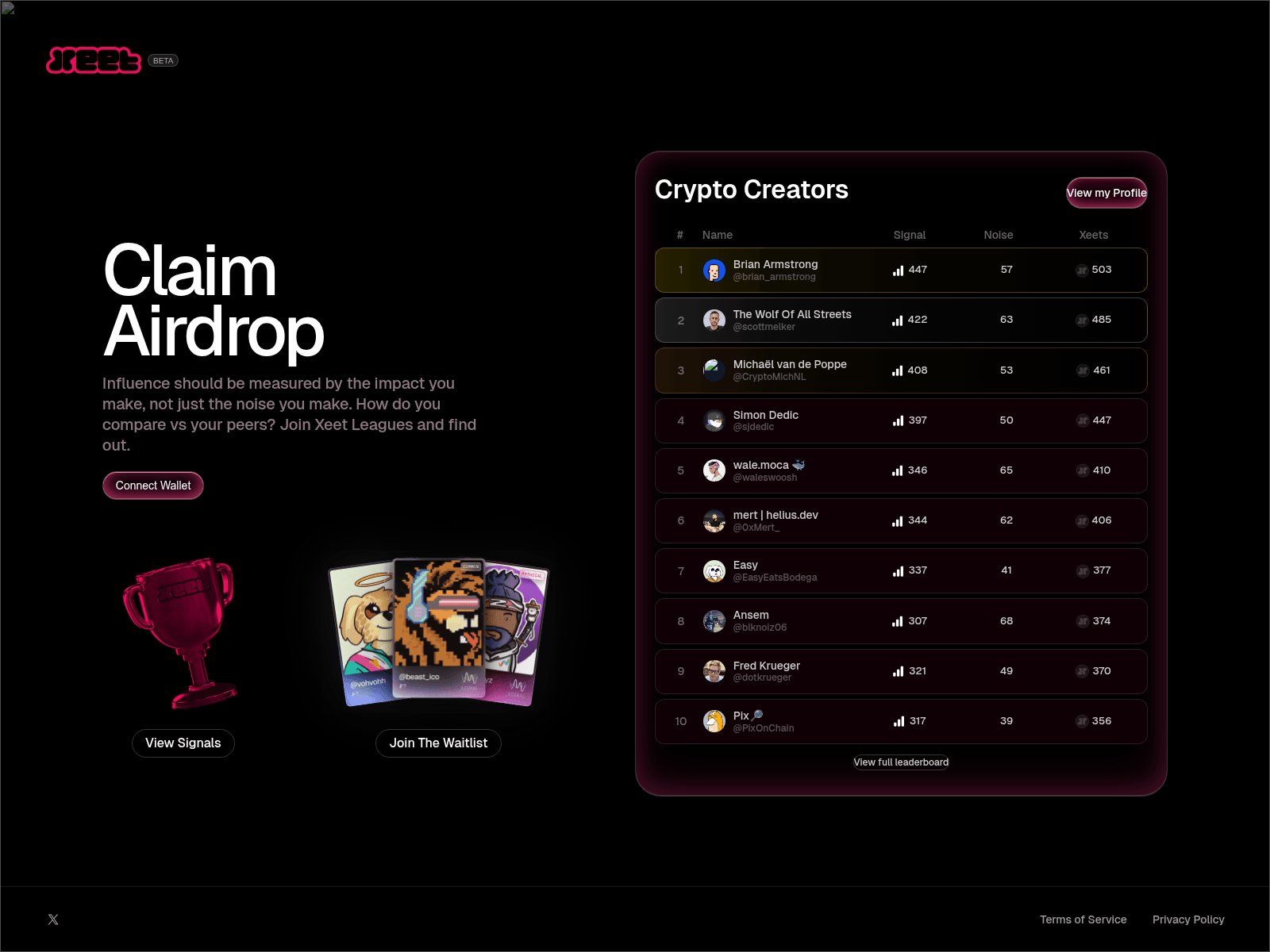 Screenshot of xeetsolana.com