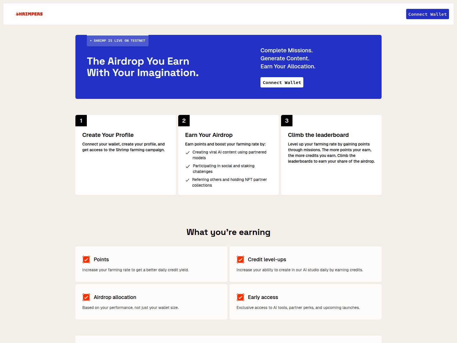 Screenshot of signup-shrimpers.org
