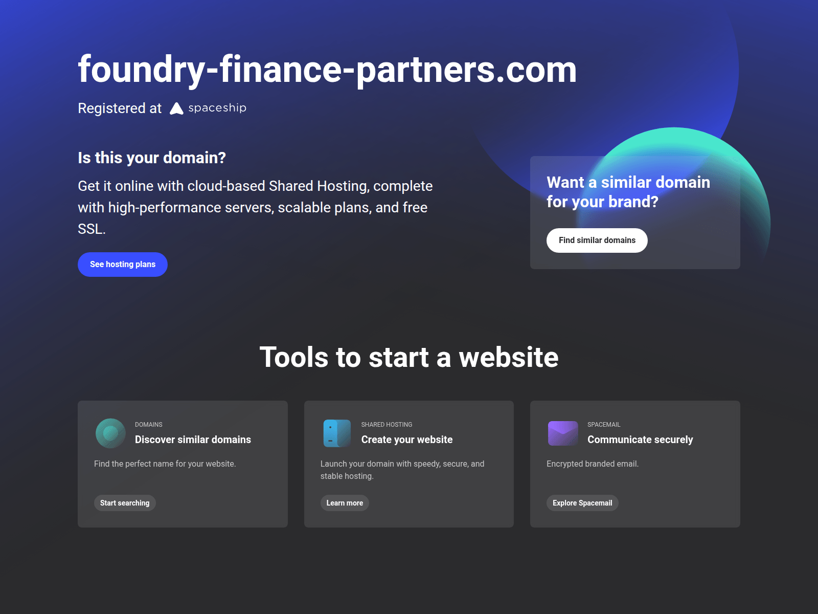 Screenshot of foundry-finance-partners.com