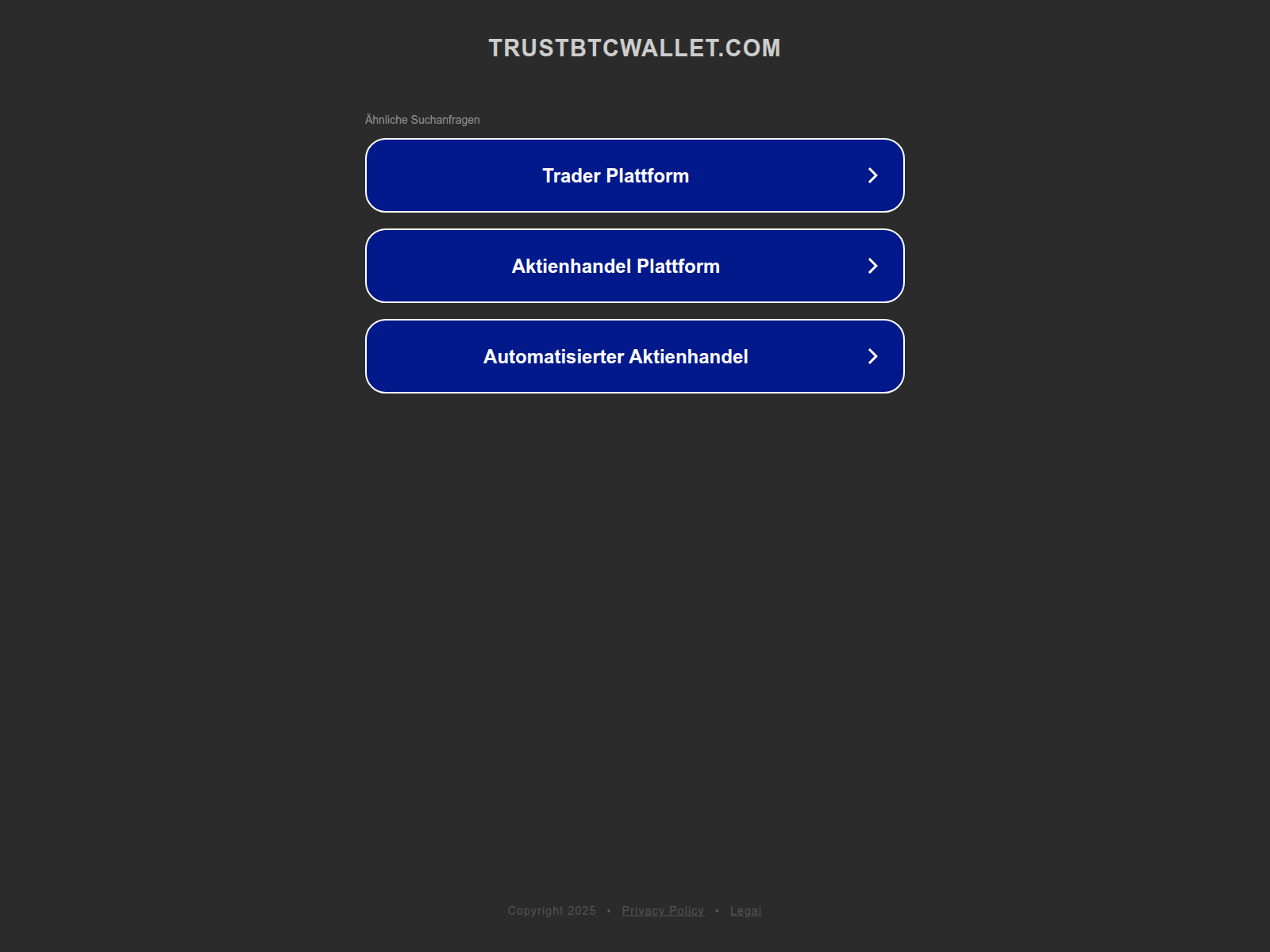 Screenshot of trustbtcwallet.com