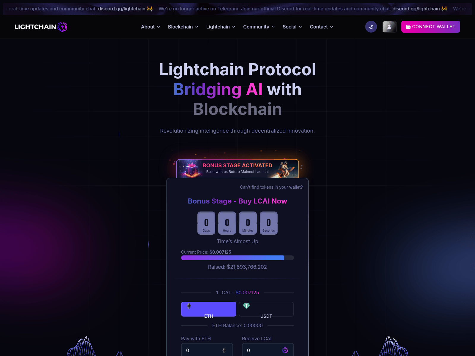 Screenshot of lightchainaimainnet.cloud