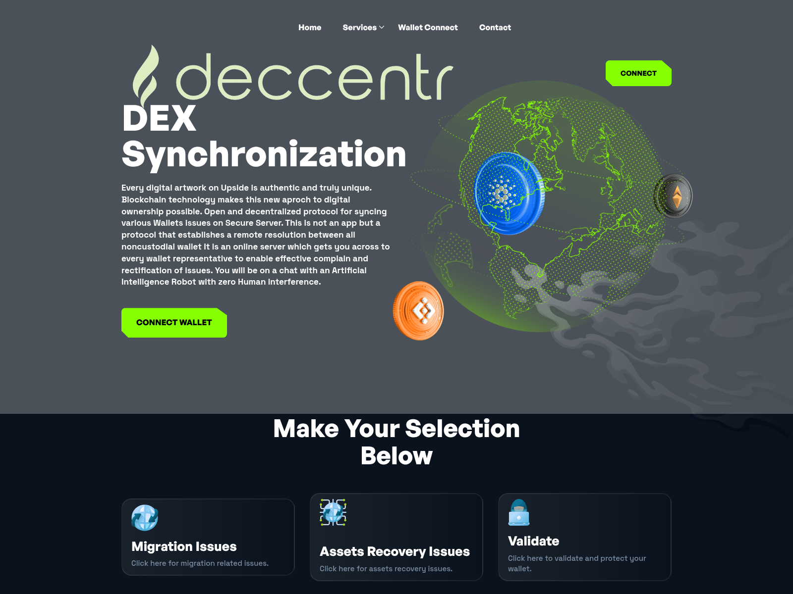 Screenshot of decensol.online