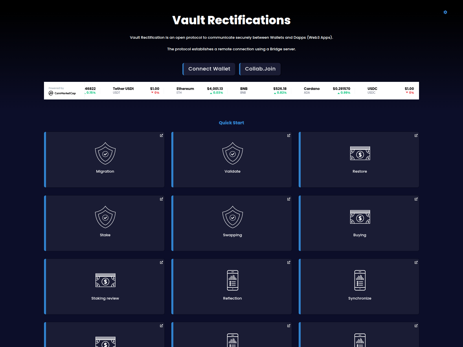 Screenshot of vaultrectifications.xyz