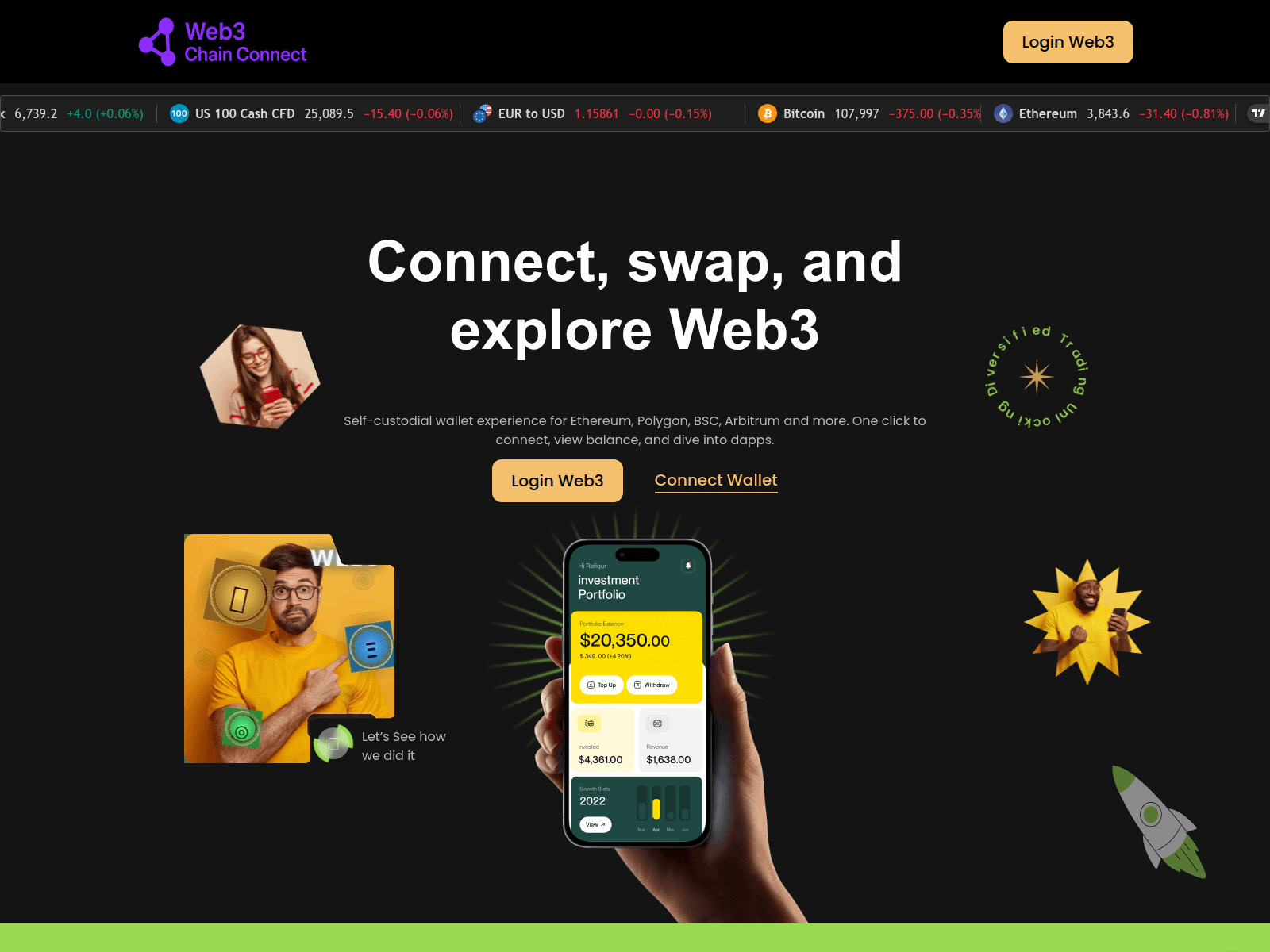 Screenshot of web3chainconnect.com