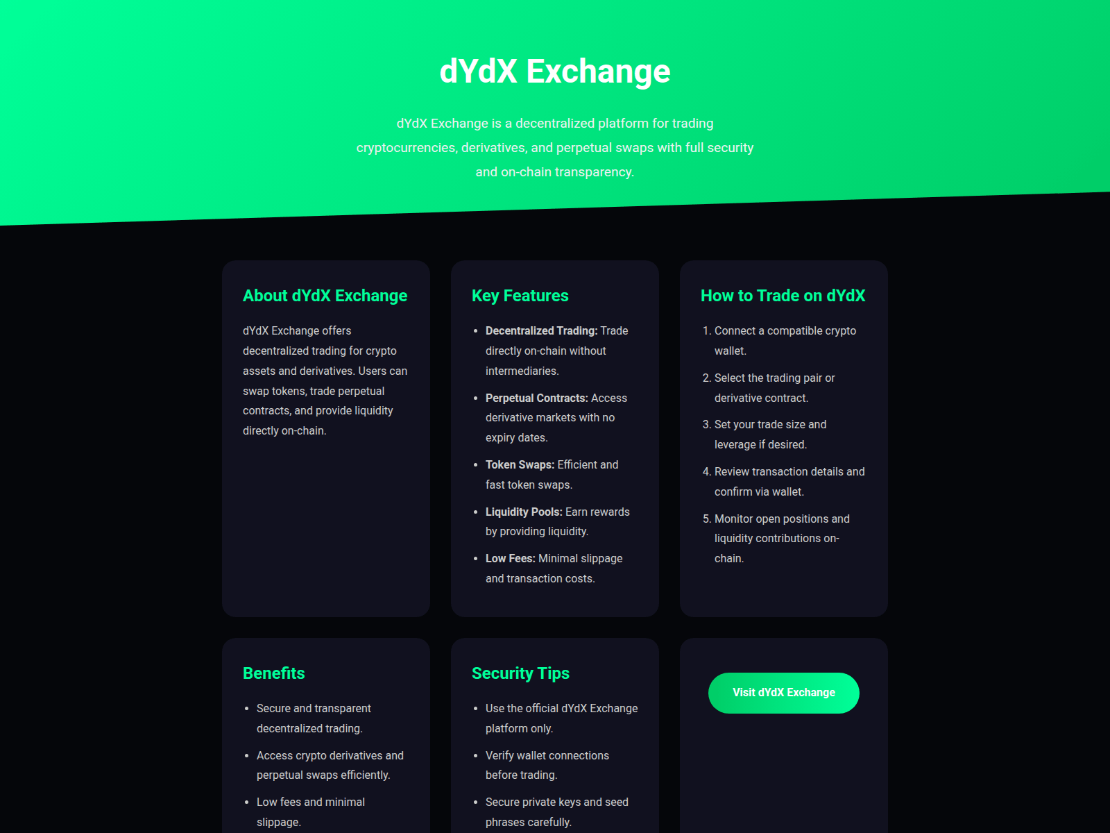 Screenshot of dydx-xchange.pages.dev