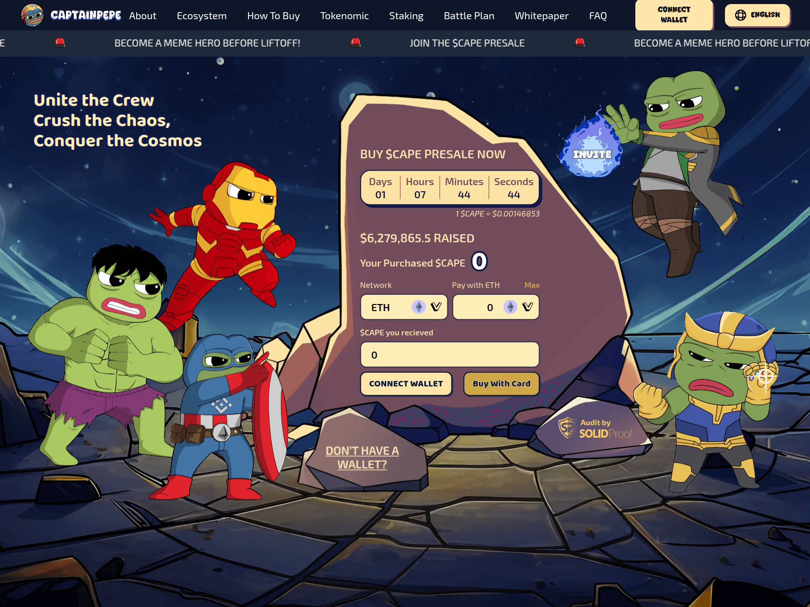 Screenshot of captainpepe.io