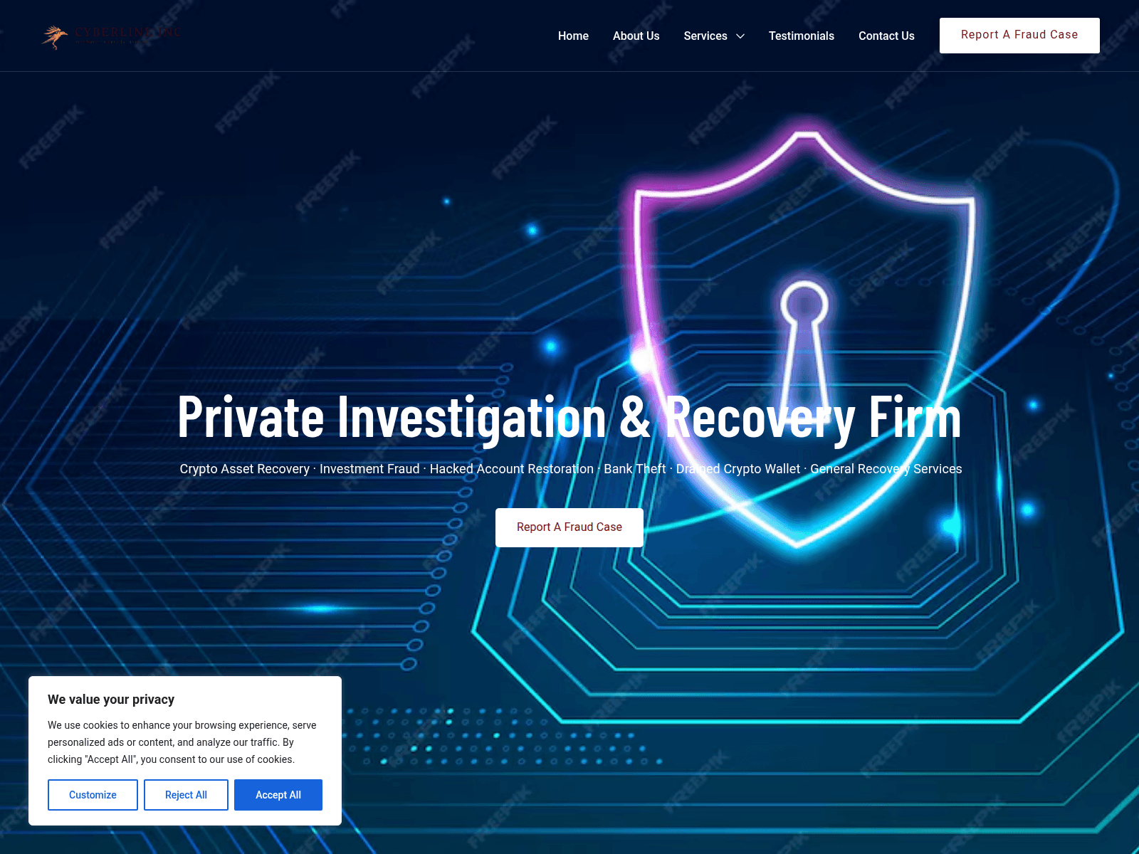 Screenshot of cyberlineinc.com