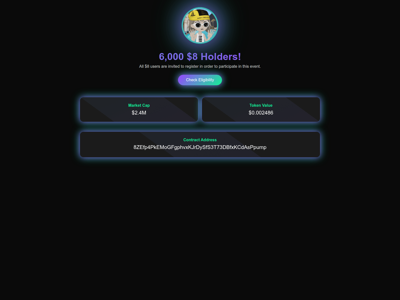 Screenshot of 8onsolana.com