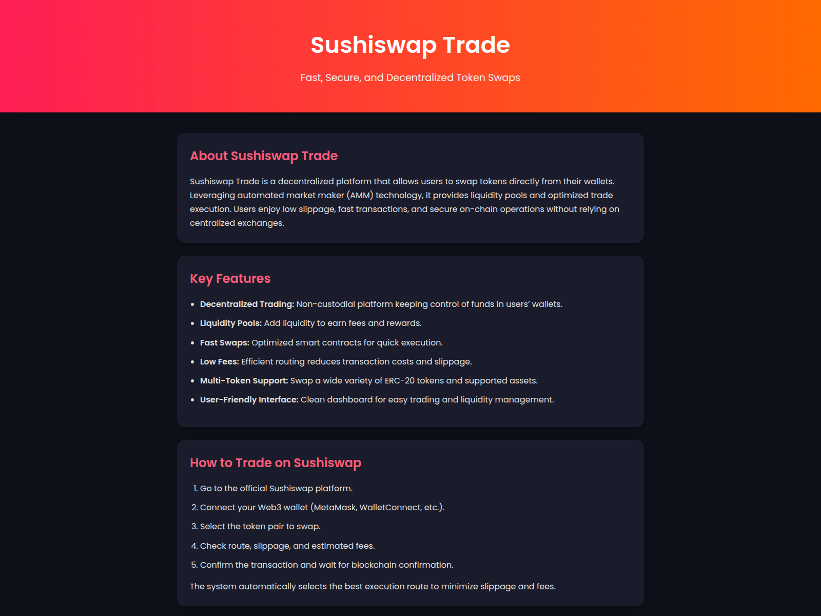Screenshot of sushiswap-trade.pages.dev