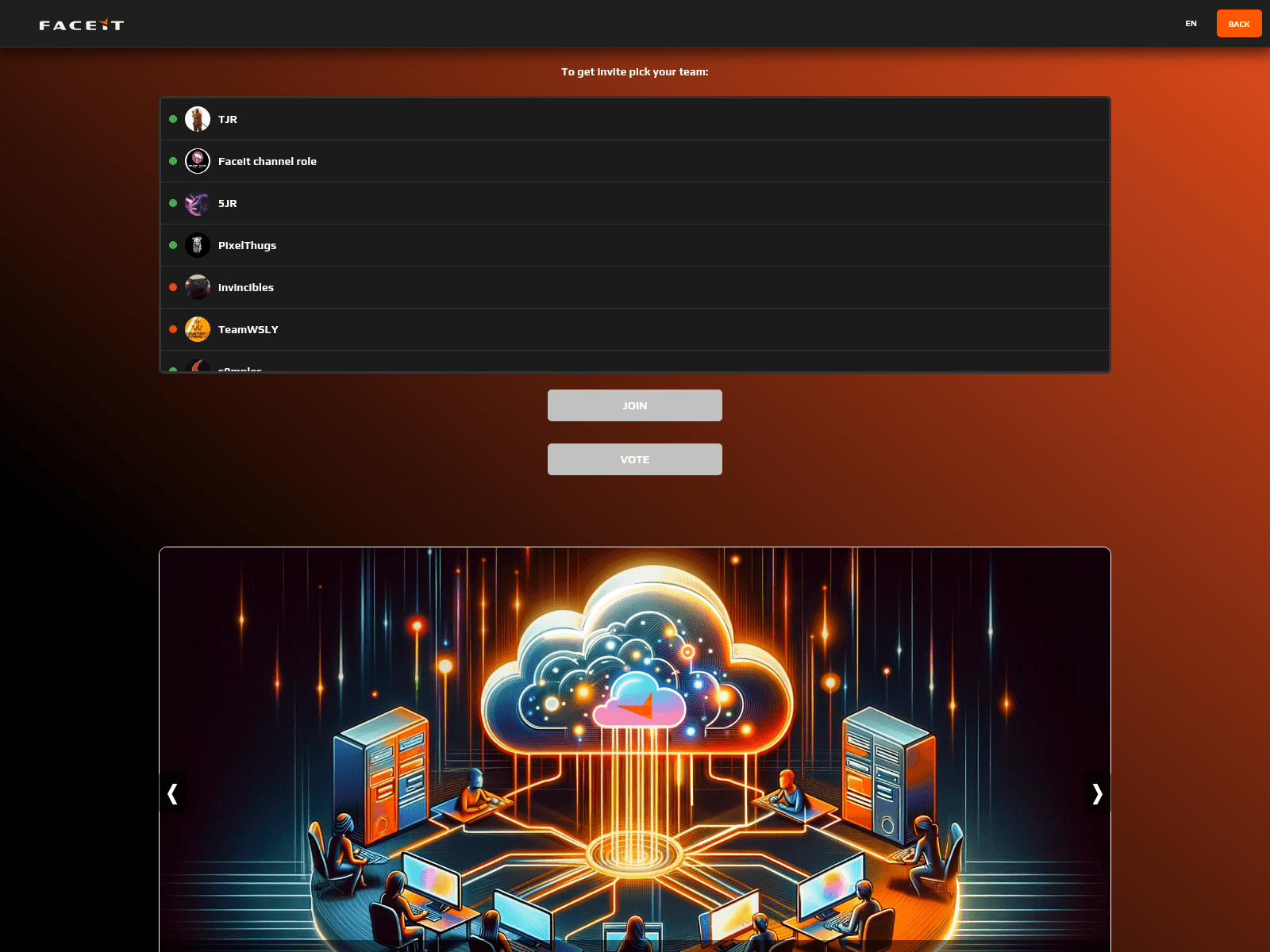 Screenshot of faceit.inv-gglegendscup.com