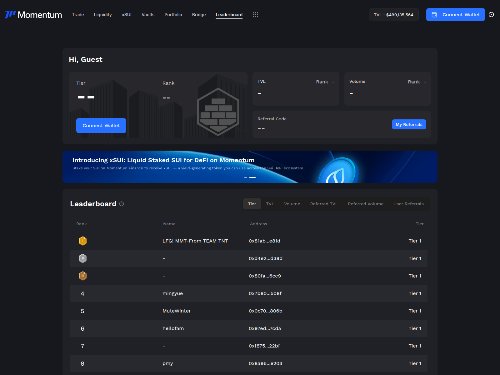 Screenshot of nnt.finance
