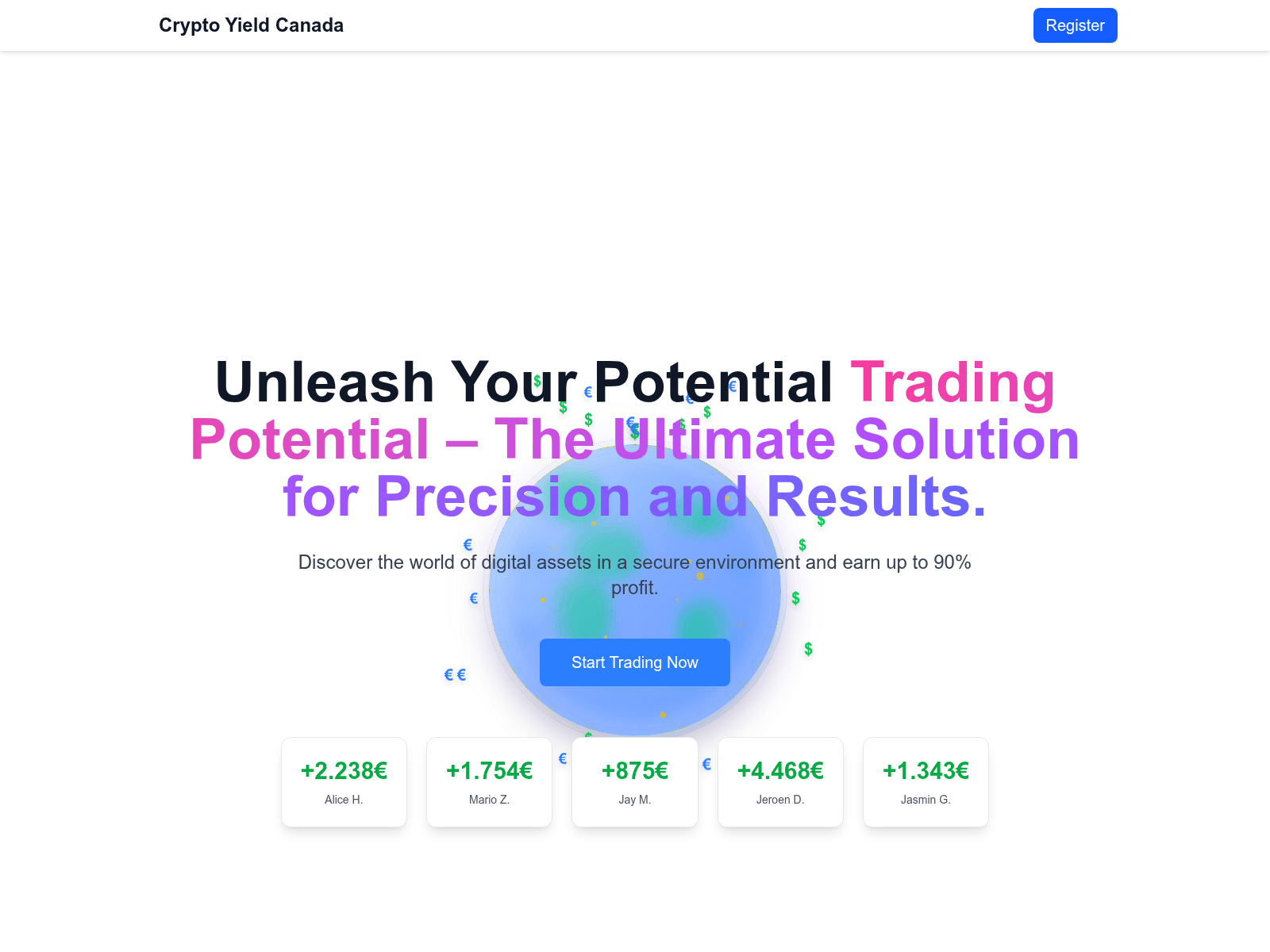 Знімок екрана of crypto-yield-ca.com