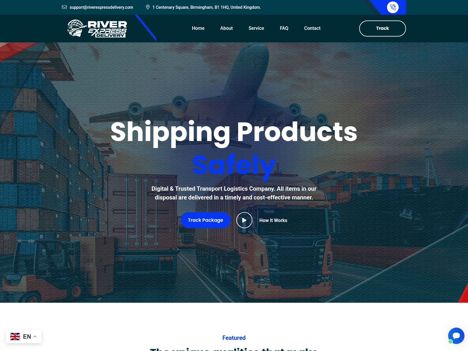 Screenshot of riverexpressdelivery.com