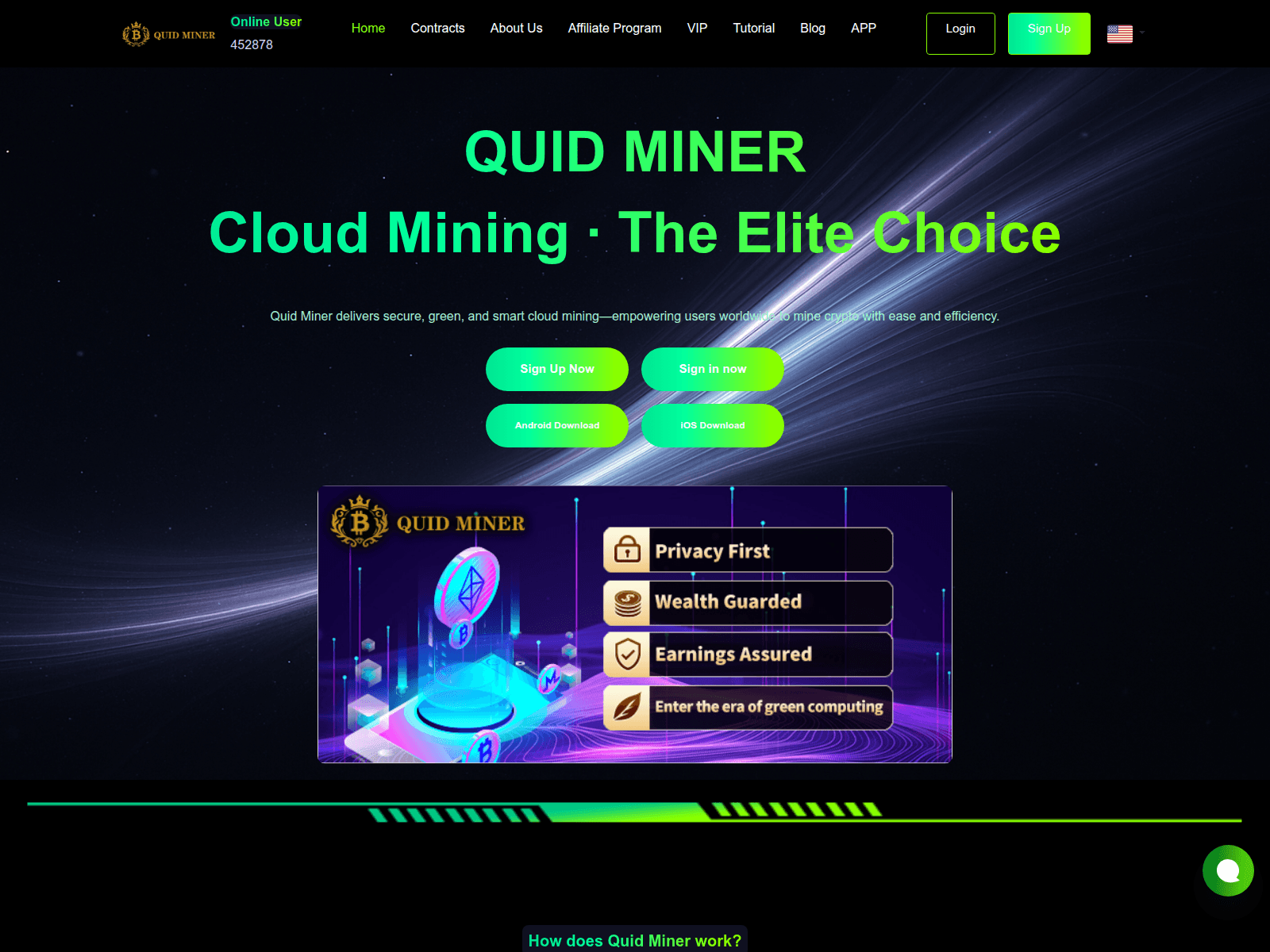 Screenshot of quidminer.com